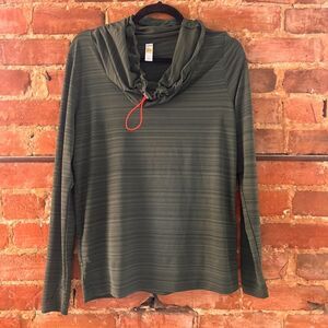 Lole LOLË long sleeve dark green cowl neck pull over - Medium